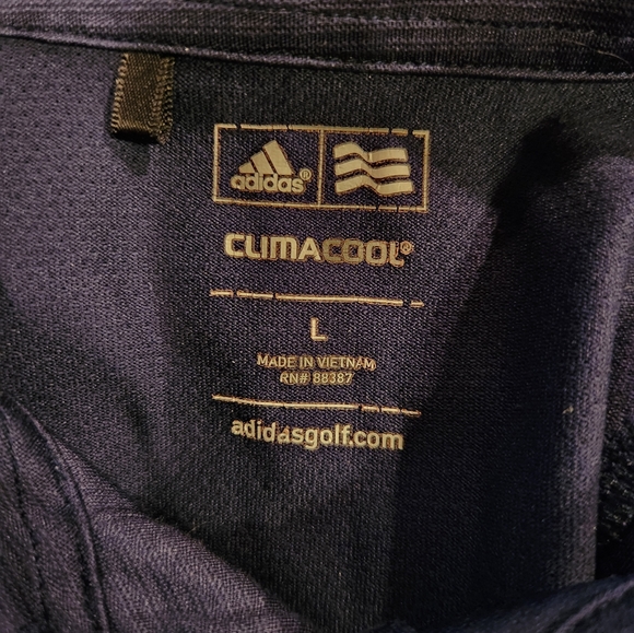 University of Michigan Adidas navy tech polo, men's large - Picture 3 of 7